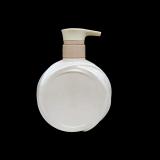 Round white high quality 450ml PET plastic pump bottle cosmetic package for shampoo/lotion/conditioner