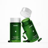 Wholesale 40ml 140ml Custom Green Glass Capsule Bottle with Screw Cap for Capsule Packaging Containers
